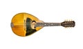 Beautiful Old vintage flat back mandolin from the Great Depression era isolated on white background Royalty Free Stock Photo