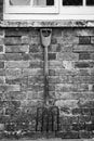 Beautiful old vintage potting shed exterior detail in English co Royalty Free Stock Photo