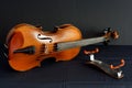 Beautiful old violin and bridge Royalty Free Stock Photo