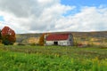 Beautiful old weathered barn on an upstate New York hillside in Autumn Royalty Free Stock Photo