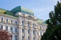 Beautiful old white building facade in  Vienna city Royalty Free Stock Photo