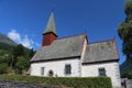 Beautiful old white church in Norway