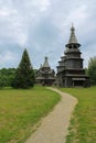 Beautiful old wooden churches in Novgorod region, Russia Royalty Free Stock Photo