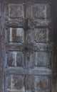 Beautiful old wooden door detail at the pilgrimage Church Maria Strassengel, a 14th century Gothic church in the town of Judendorf Royalty Free Stock Photo