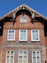 Old red wooden home, Lithuania Royalty Free Stock Photo