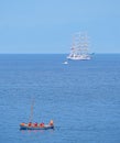 Beautiful old wooden sailing vessel Royalty Free Stock Photo