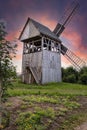 Beautiful old wooden windmill Royalty Free Stock Photo