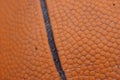 Beautiful old and worn basketball lying in the snow Royalty Free Stock Photo