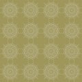 Beautiful olive green mandala pattern.