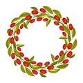 A Beautiful Olive Wreath or Olive Crown with Red Fruit