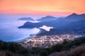 Beautiful Oludeniz at night in Turkey in summer. Landscape