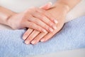 Elegant Ombre French Nails: Beauty and Sophistication Royalty Free Stock Photo