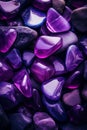 Beautiful opal stone pebbles background. Vertical background with purple stones, phone screensaver