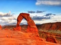 Arches National Park, Sunset Desert Landscape, Utah Royalty Free Stock Photo