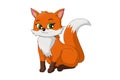 A beautiful orange fox woman design animal cartoon Royalty Free Stock Photo