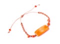 Beautiful orange friendship bracelet Royalty Free Stock Photo