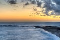 Beautiful orange ocean sunset