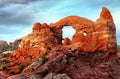 Arches National Park, Sunset Desert Landscape, Utah Royalty Free Stock Photo