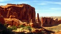 Arches National Park, Sunset Desert Landscape, Utah Royalty Free Stock Photo