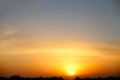 Beautiful orange sunrise sun. Magic natural gradient Royalty Free Stock Photo