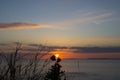 Beautiful orange sunset over loop head Royalty Free Stock Photo