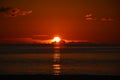 Beautiful Orange Sunset over ocean Royalty Free Stock Photo