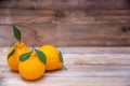 Beautiful Oranges Fruit on wooden table. rich with vitamins. background