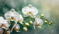 beautiful orchid flowers make a pretty floral background or border