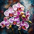 Beautiful orchids in full bloom - ai generated image