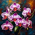 Beautiful orchids in full bloom - ai generated image