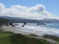 Beautiful Oregon Coast, Cannon Beach on a Sunny Day Royalty Free Stock Photo