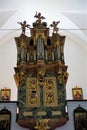 Beautiful organ in the church next to castle Olimje