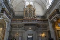 The beautiful organ of the Church of Santa Maria in Campitelli in Rome, Italy
