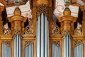 Beautiful organ view inside baroque church