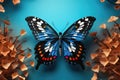 beautiful origami butterfly paper art AI generated