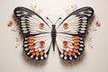 beautiful origami butterfly paper art AI generated