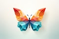 beautiful origami colorful butterfly AI generated