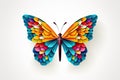 beautiful origami colorful butterfly AI generated