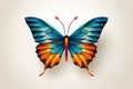 beautiful origami colorful butterfly AI generated