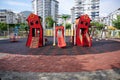 Beautiful original playground with interesting houses and slides