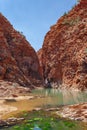 Ormiston Gorge with the water source located in West Macdonnell Ranges, Northern Territory, Australia Royalty Free Stock Photo