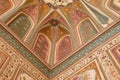Beautiful ornament on wall of palace in Amber Fort in Jaipur Royalty Free Stock Photo