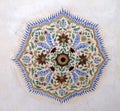 Beautiful ornament on wall of palace in Amber Fort in Jaipur Royalty Free Stock Photo