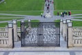 Beautiful ornamental gate at Vigeland park on a sunny day, Oslo