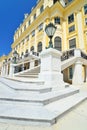 Beautiful ornamental stone steps of Schonbrunn palace