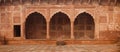 Beautiful, Ornate Stone Entryway to the Taj Mahal in Agra, India Royalty Free Stock Photo