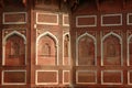 Beautiful ornate wall inside Agra fort, unesco heritage,India Royalty Free Stock Photo