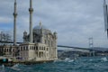 Beautiful Ortakoy Mosque and the Bosporus, Istanbul, Turkey Royalty Free Stock Photo