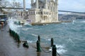 Beautiful Ortakoy Mosque and the Bosporus, Istanbul, Turkey Royalty Free Stock Photo