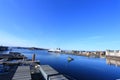 Beautiful Oslo port view from distance in Norway